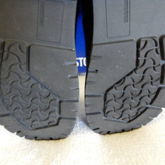 Women's Birkenstock Boots Highwood black leather chelsea 38 7-8 WORN 1X - Picture 11 of 16